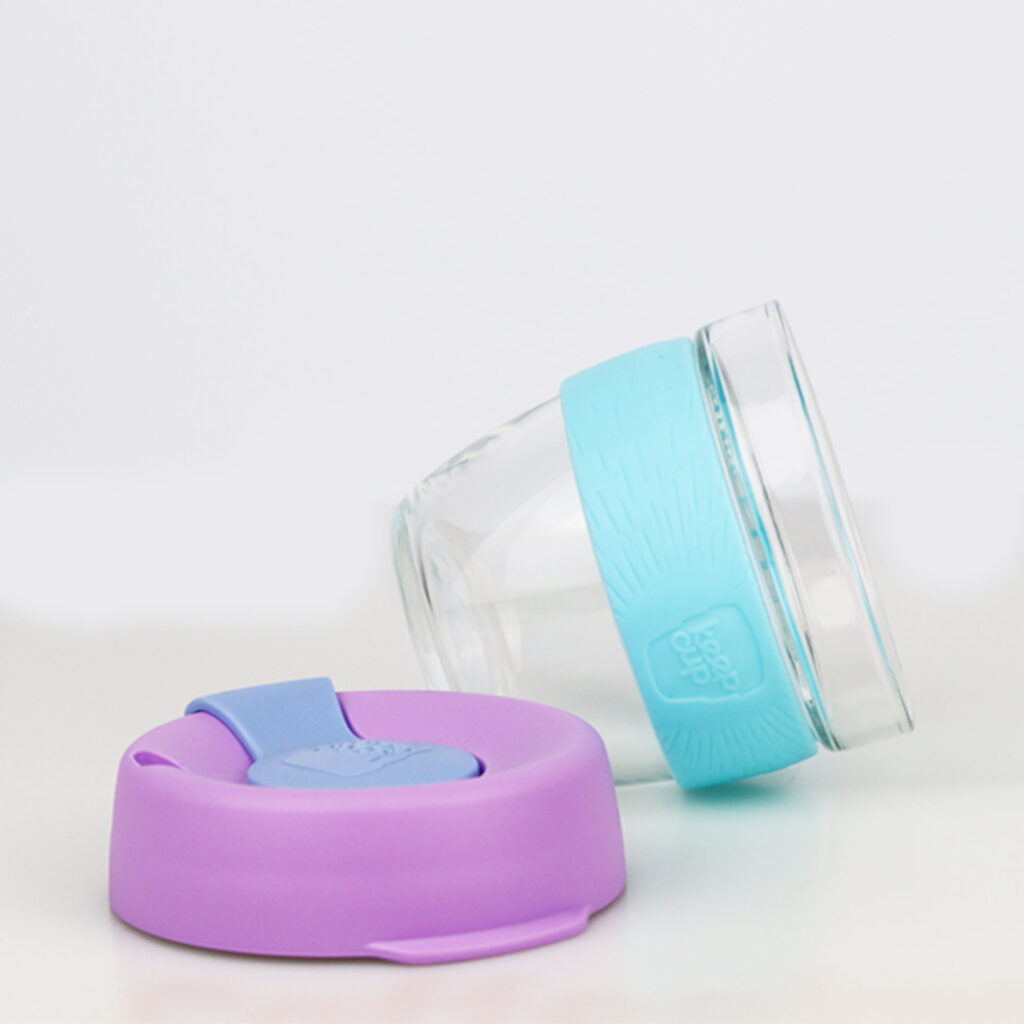 KeepCup Brew S sklo fialová/slabo modrá