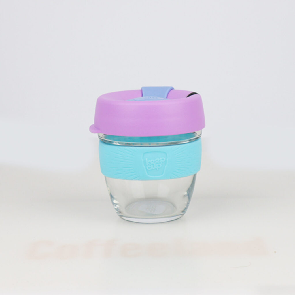 KeepCup Brew S sklo fialová/slabo modrá