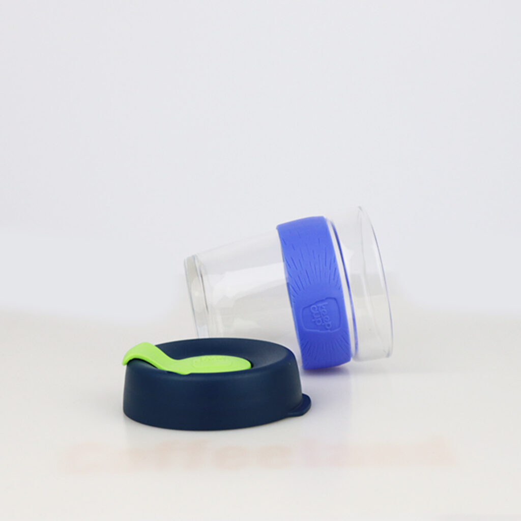 KeepCup Brew sklo M zeleno/modrá