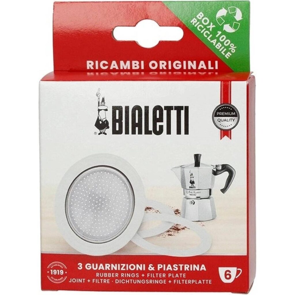BIALETTI – 3 tesnenia a filter na Moka Venus (6 šálok)