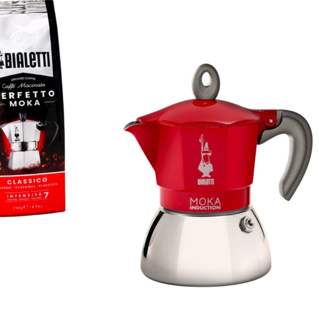 BIALETTI New Moka Induction (4 šálky) červená