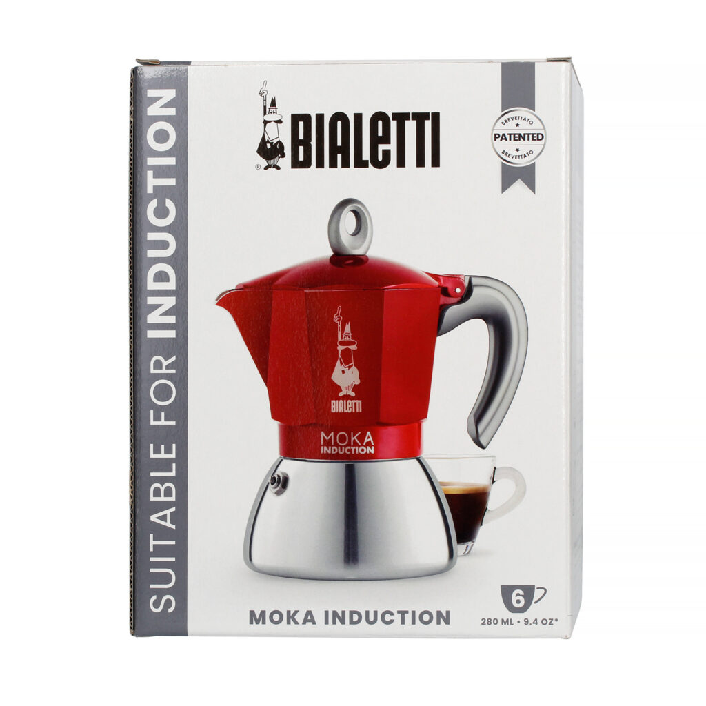BIALETTI New Moka Induction (6 šálok) – červená