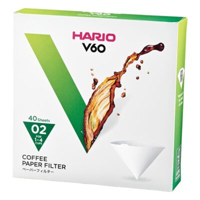 Hario biely kávový filter pre V60-02 – 40ks