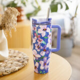 QUOKKA termohrnček 950 ml STREAM –  Flower Dusk L
