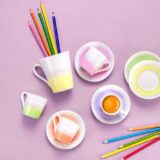 Šálka + podšal. pastel espresso – rôzne farby
